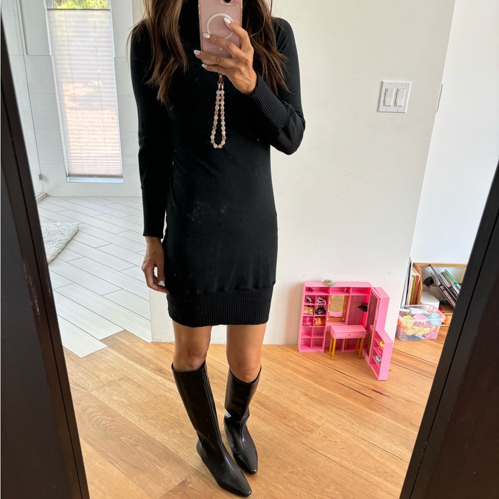 Turtleneck sweatshirt Mini dress